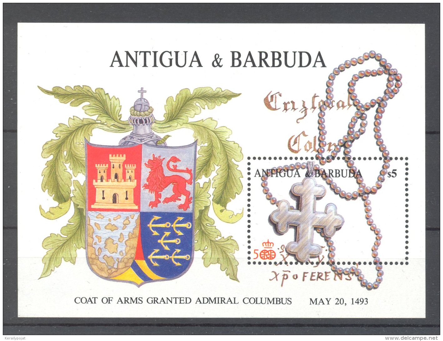 Antigua - 1988 America (I) Block MNH__(TH-16881) - Antigua And Barbuda (1981-...)