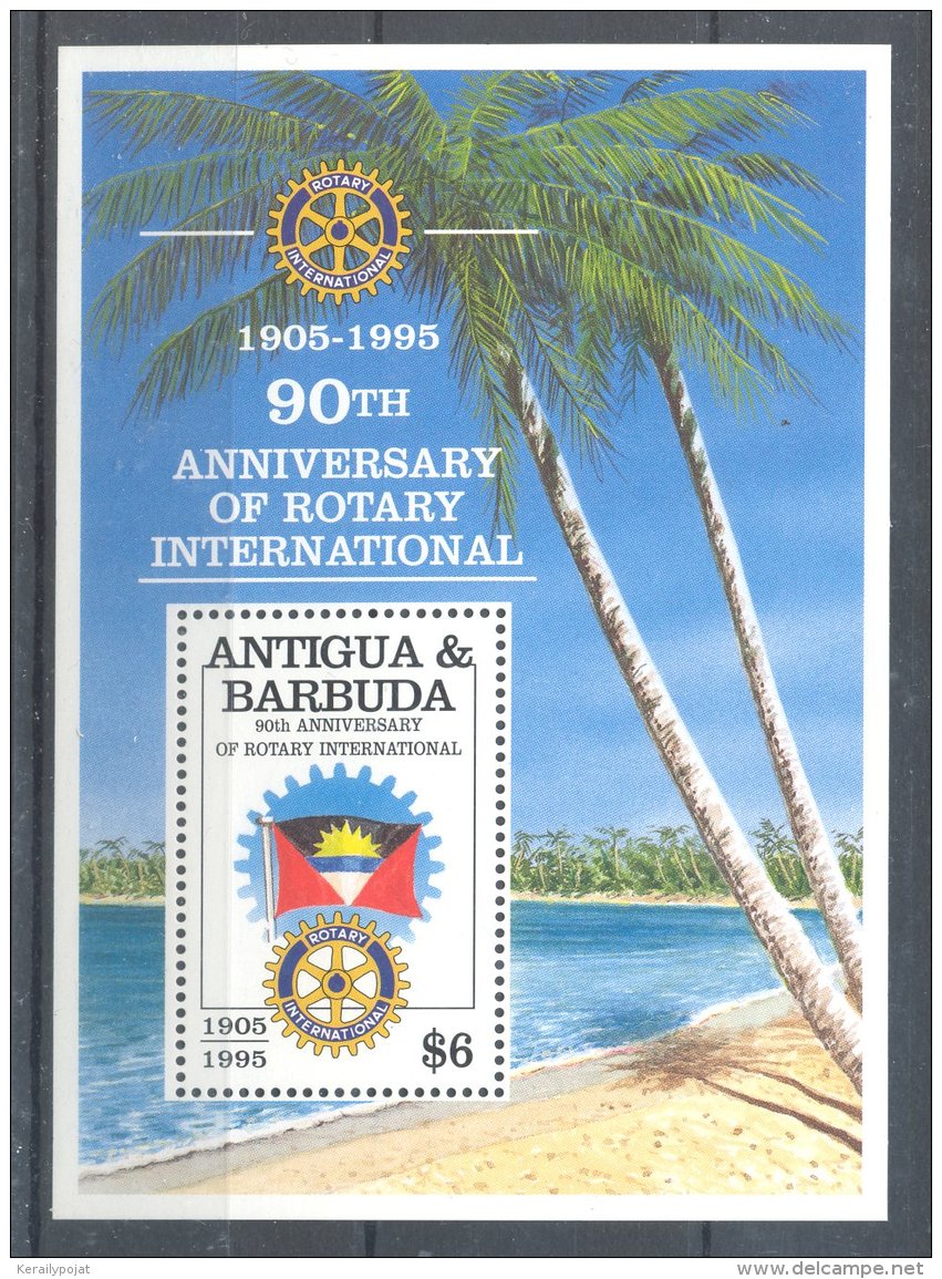 Antigua - 1995 Rotary Block MNH__(TH-1747) - Antigua And Barbuda (1981-...)