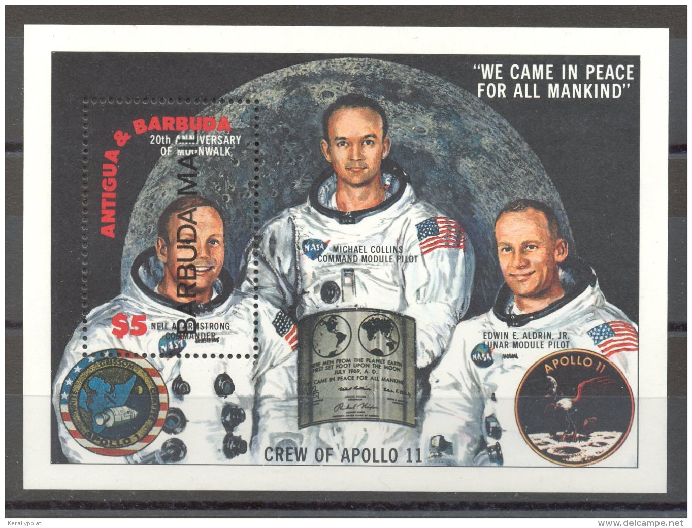 Barbuda - 1995 Moon Landing Block MNH__(TH-15597) - Antigua And Barbuda (1981-...)