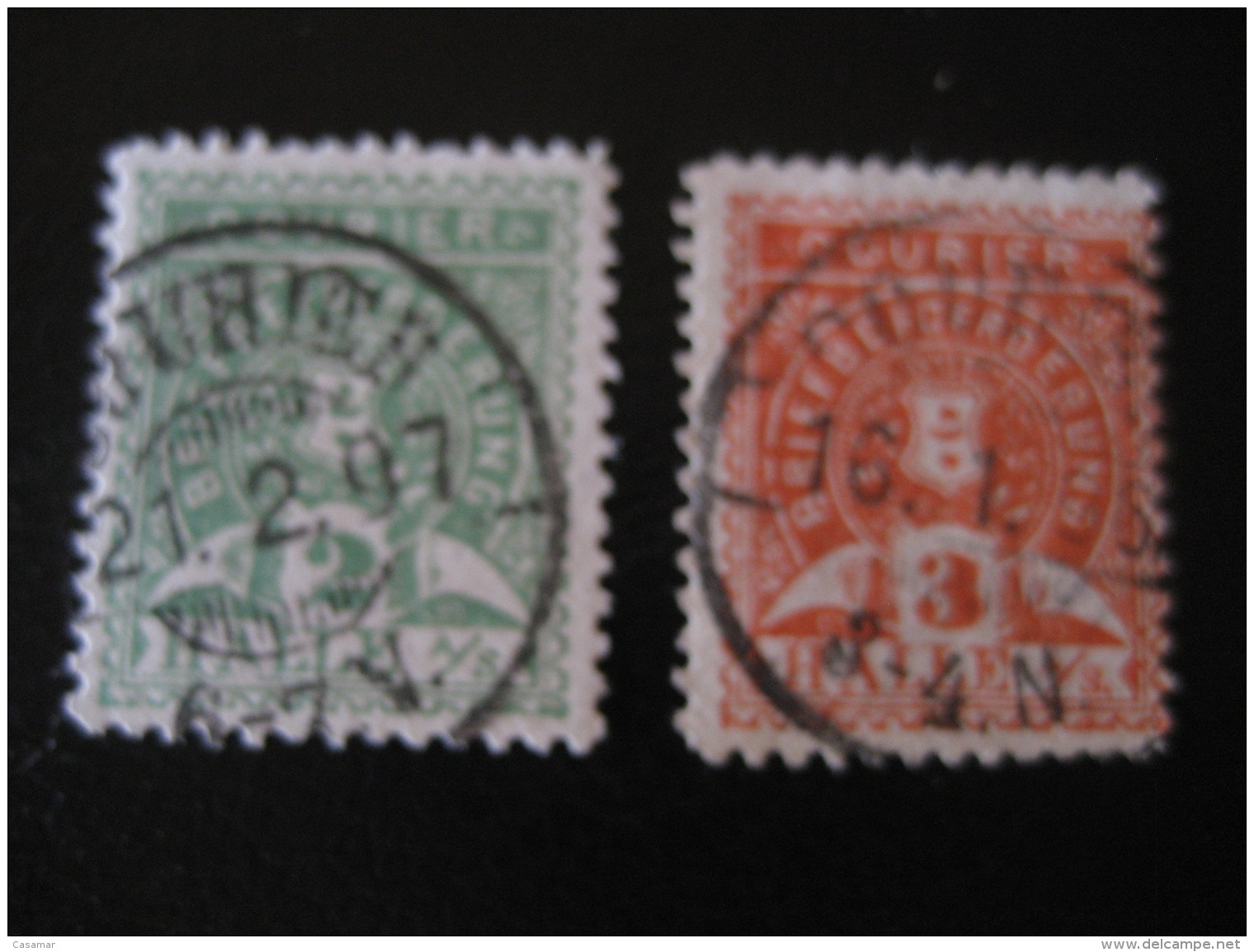 HALLE / SAALE Courier Michel 10/11 PRIVATE Stamp Local Postal Service Germany - Private & Local Mails