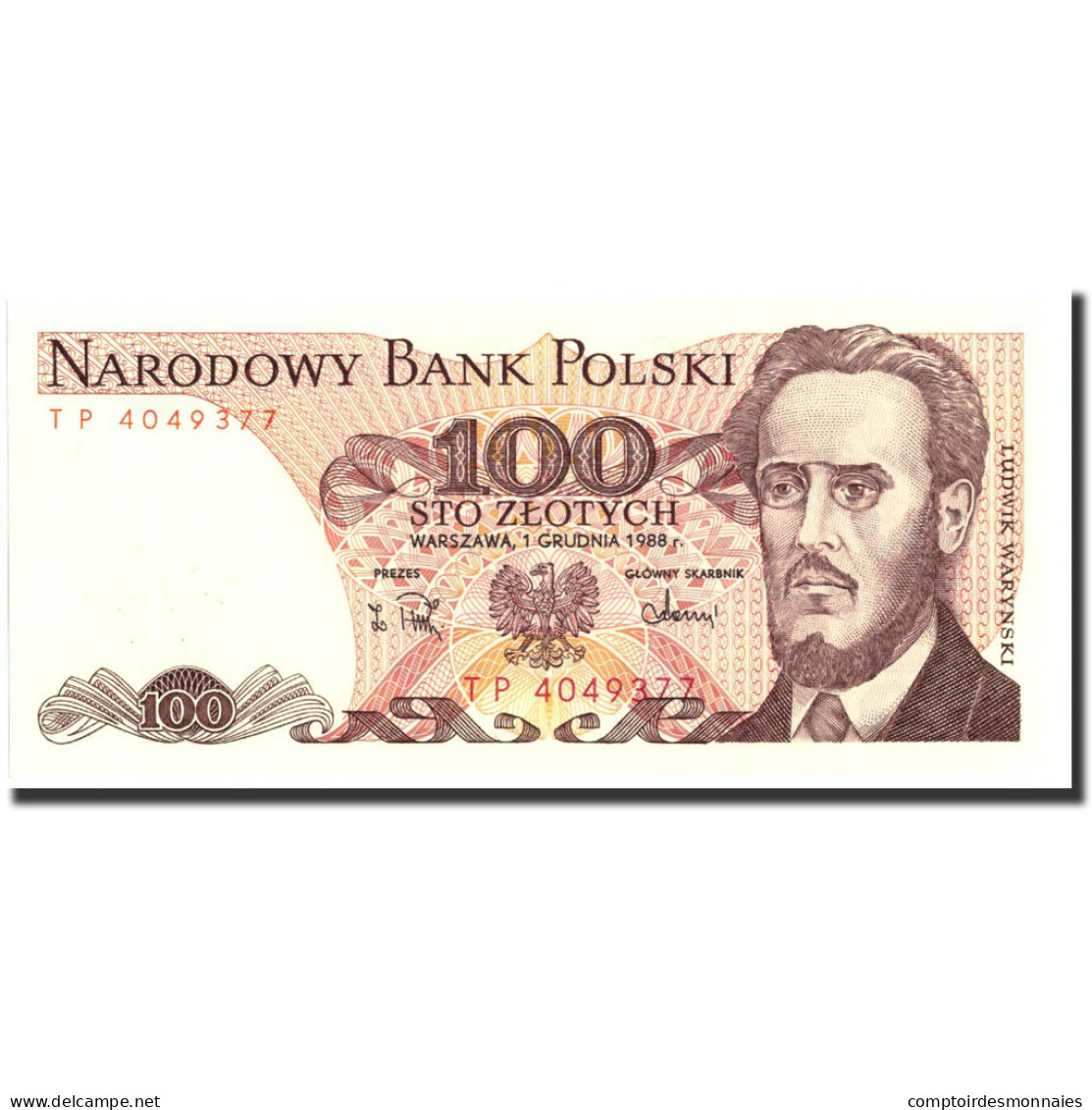 Billet, Pologne, 100 Zlotych, 1988, 1988-05-01, KM:143a, SPL - Pologne