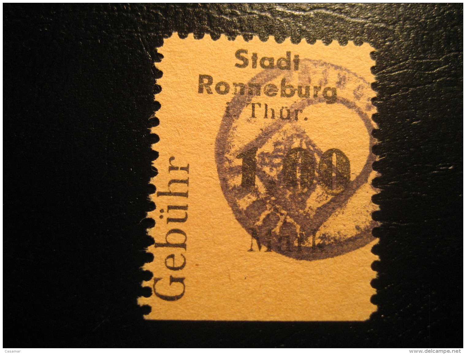 RONNEBURG I Thur Gebuhr PRIVATE Stamp Local Postal Service Germany - Private & Local Mails