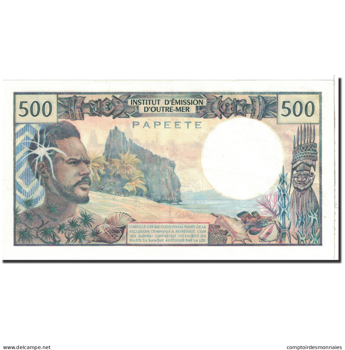 Billet, Tahiti, 500 Francs, 1977, Undated, KM:25b1, SPL+ - Papeete (Polinesia Francese 1914-1985)
