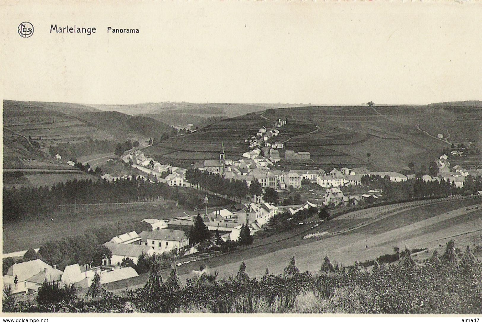 Martelange - Panorama étendu - Circulé Vers 1953 - Martelange