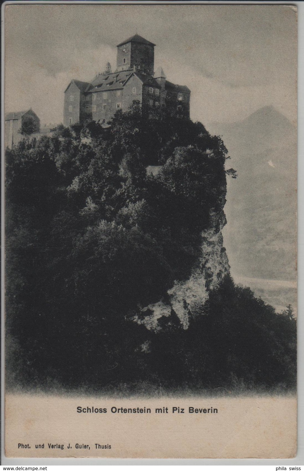 Schloss Ortenstein Mit Piz Beverin - Photo: J. Guler - Bever