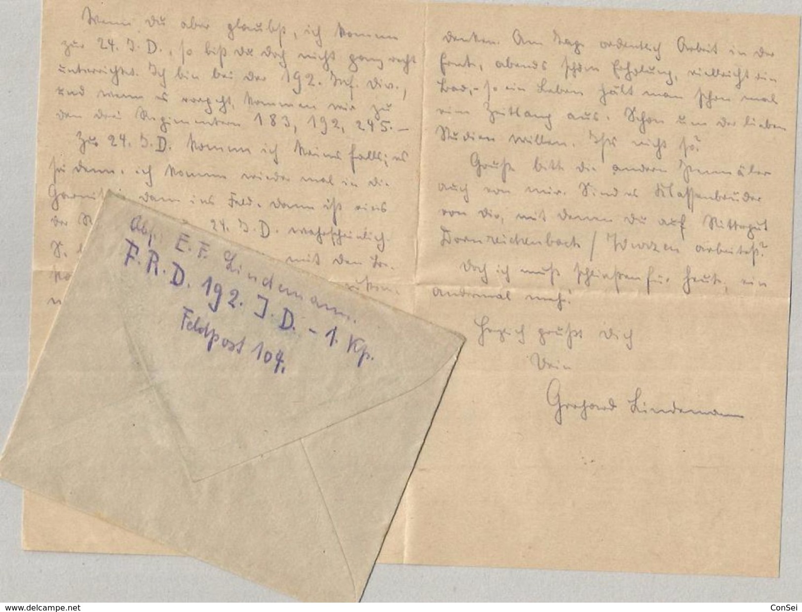 &#9993; Feldpost 1918, Feldrekrutendepot .. Brief-Stemn.. 1. Kompag.., Nach Gerber Wurzen Sa. 0029170920 - Lettres & Documents