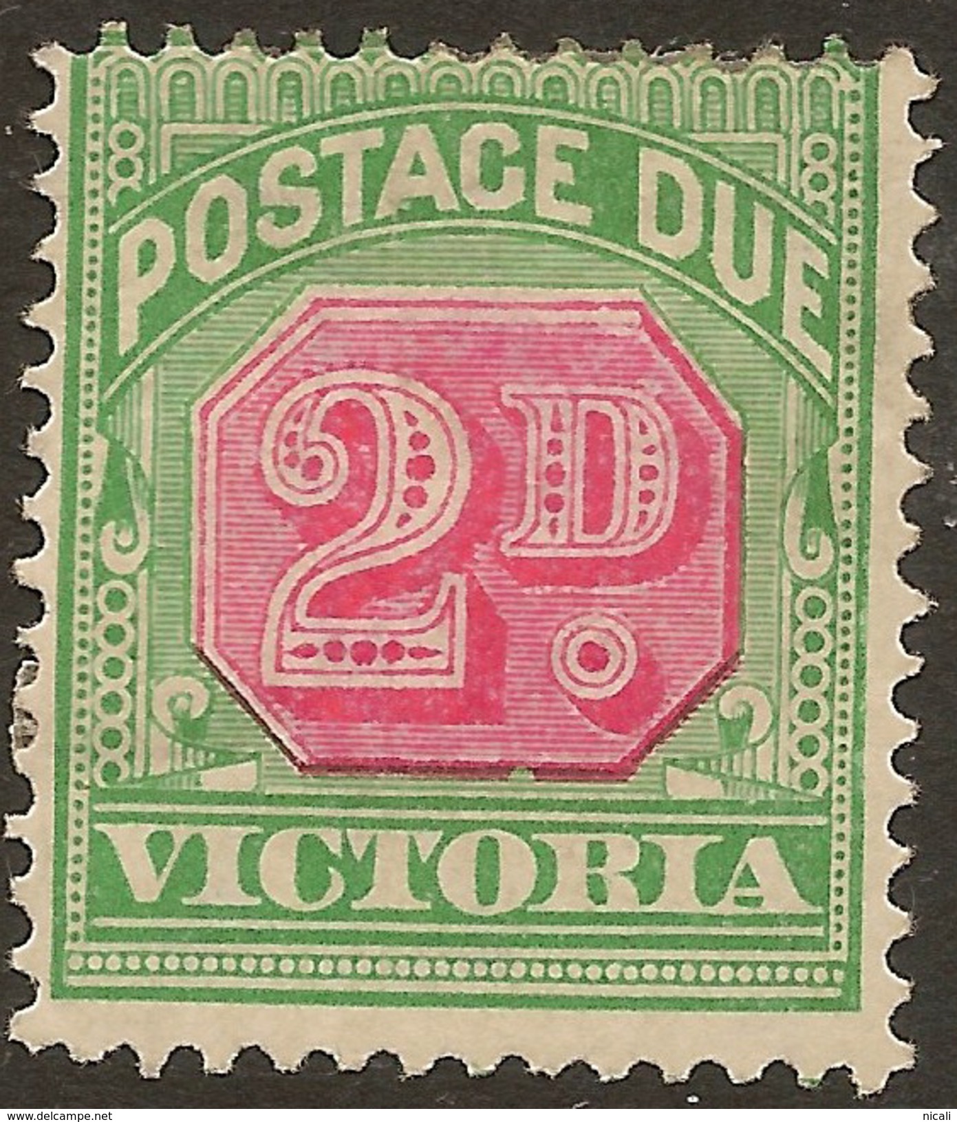 VICTORIA 1897 2d Postage Due SG D22a HM #ABI336 - Ungebraucht