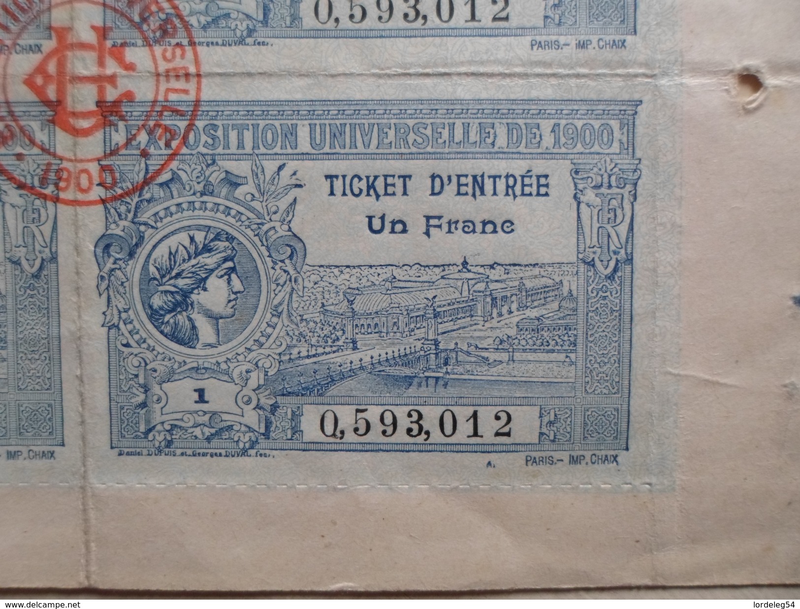 Exposition Universelle De Paris 1900 Planche De 15 Tickets D'entrée - Tickets - Vouchers