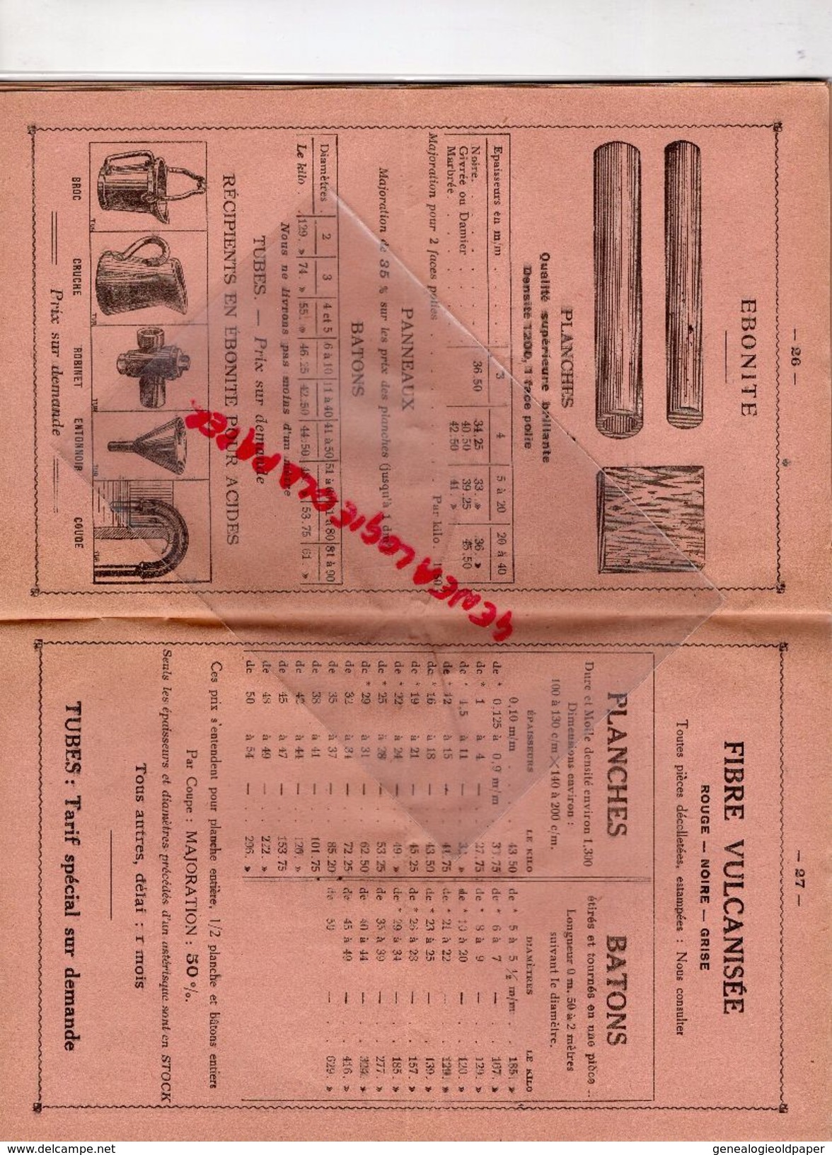 75 - PARIS - CATALOGUE MANUFACTURE CAOUTCHOUC TUROVER-82 AVENUE PHILIPPE AUGUSTE- AVRIL 1930 PARAFLEX-TUYAUX INCENDIE-