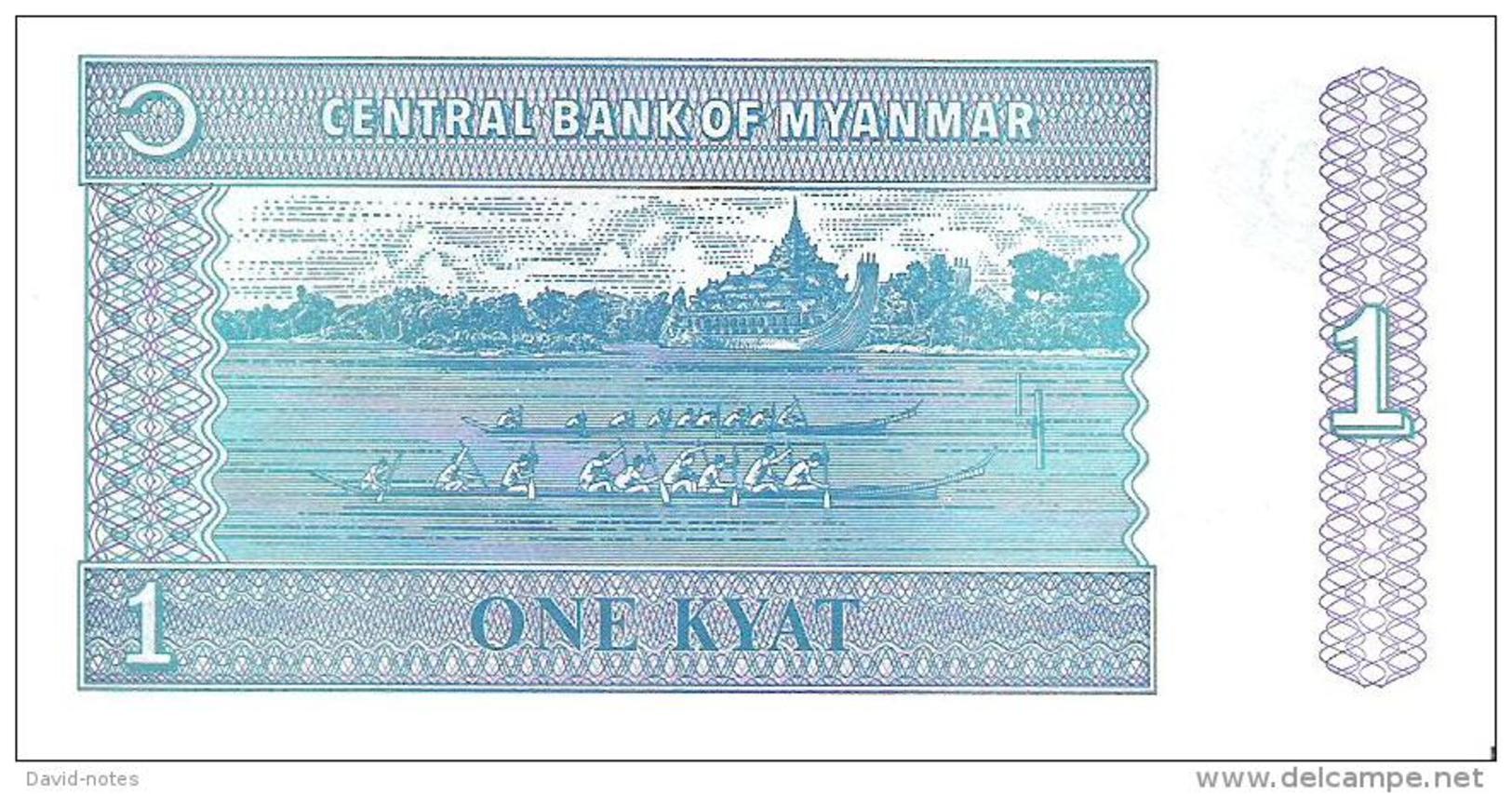 Myanmar - Pick 69 - 1 Kyat 1996 - Unc - Myanmar