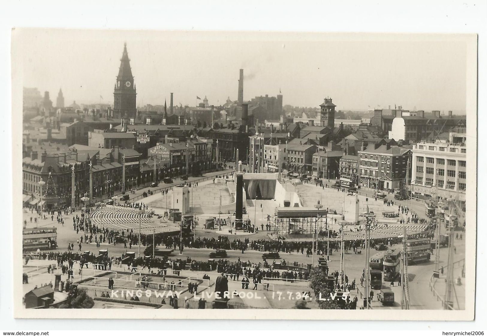 Angleterre - Lancashire - Kingway , Liverpool 17/07/1934 Carte Photo Feilden , Blundelisands - Liverpool