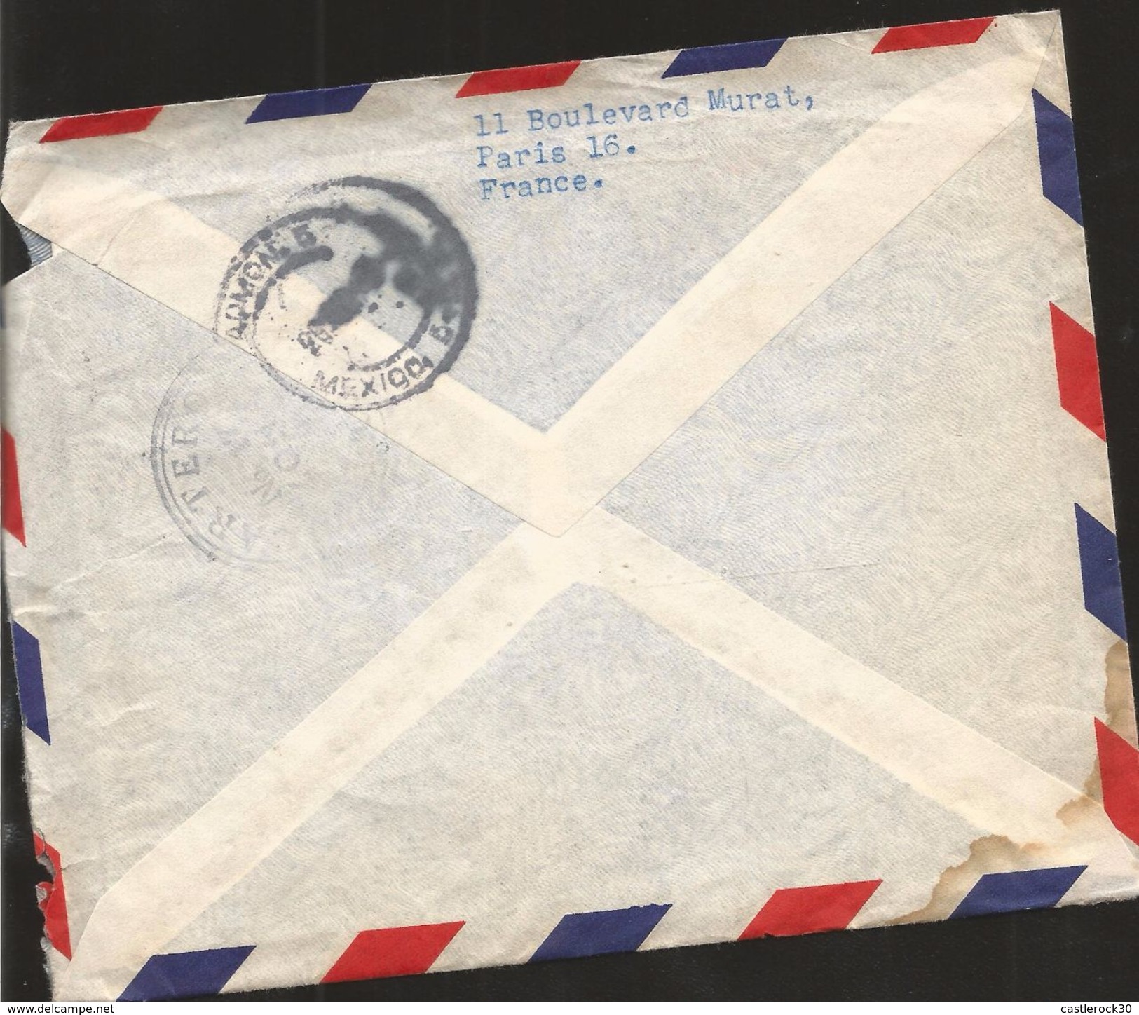 A) 1986 FRANCE, EARLY METER STAMP, AIRMAIL, PARIS, LETTER INSIDE, CIRCULATED COVER FROM PARIS TO MEXICO D.F. - 1960-.... Covers & Documents