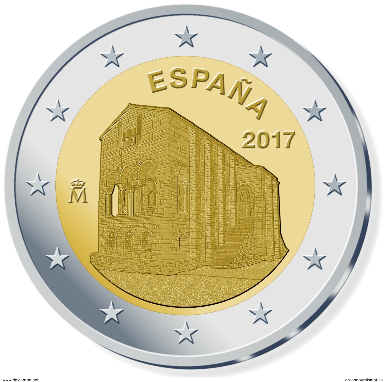 ESPAÑA  2 &euro;UROS 2.017   2017 Bimetalica  "Santa María Del NARANCO"  SC/UNC  T-DL-12.044 - España