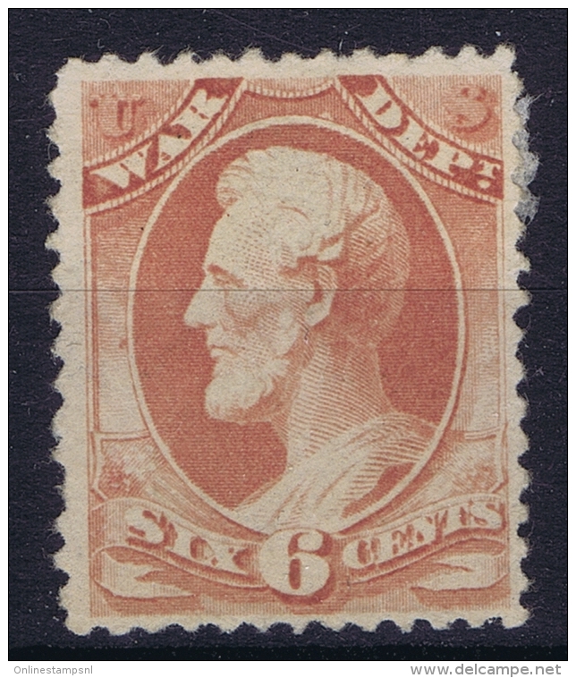 USA 1873 Official, War Dep. Sc O86 Noy Used (*) SG - Dienstmarken