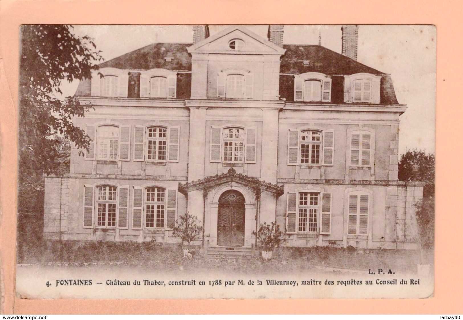 Cpa Cartes Postales Ancienne - Fontaines Chateau Du Thabor 4 - Fontaines Salees