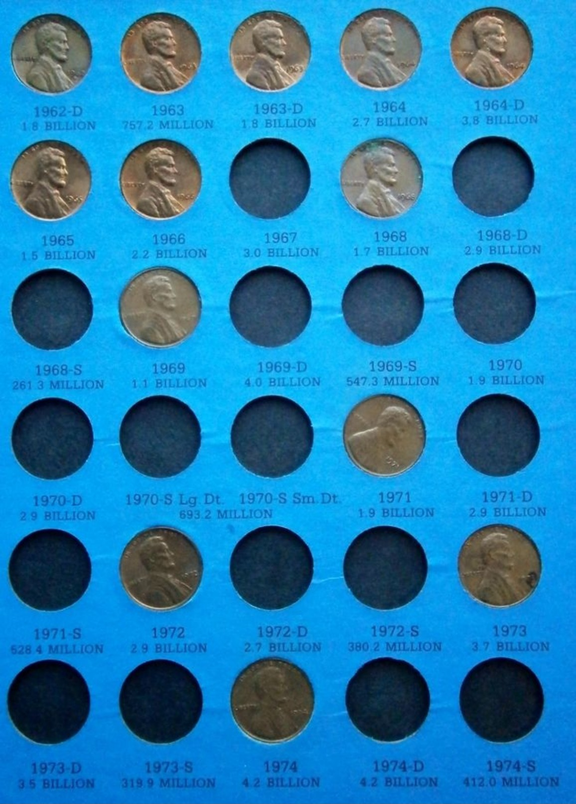 US 1909-1989 Lincoln Cents Collection in (3) Whitman Albums