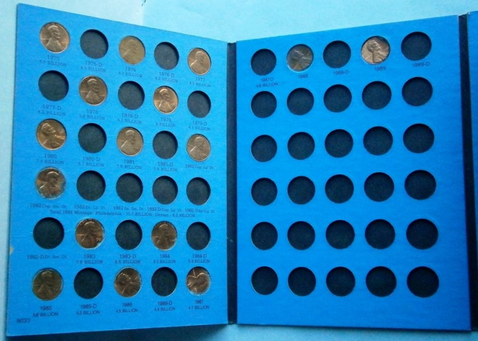 US 1909-1989 Lincoln Cents Collection in (3) Whitman Albums