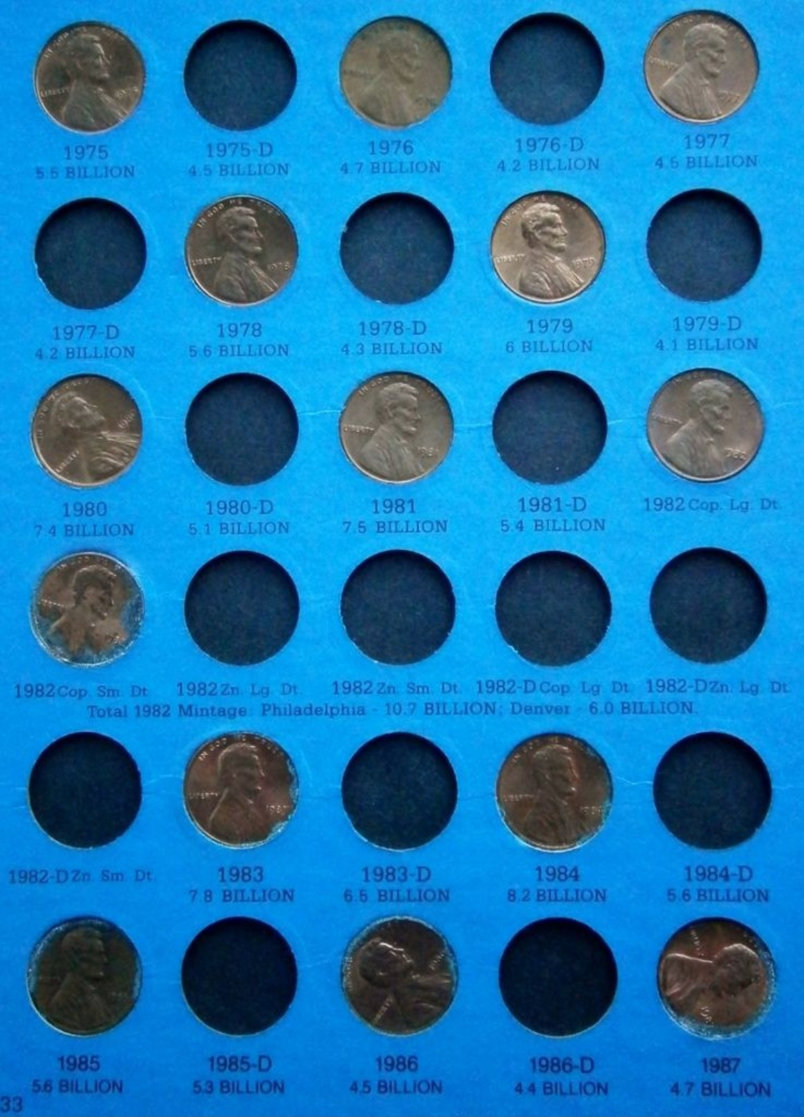 US 1909-1989 Lincoln Cents Collection in (3) Whitman Albums