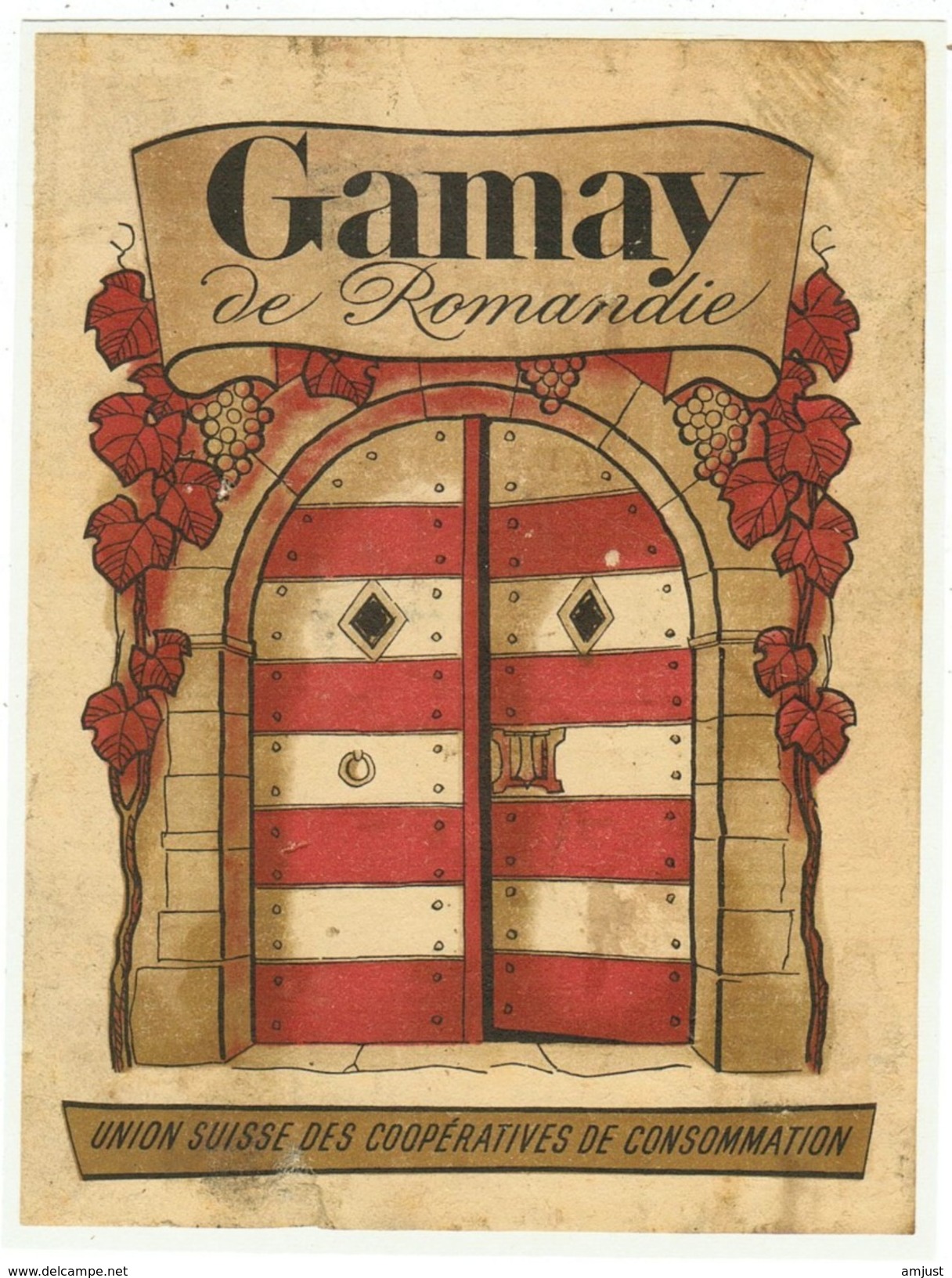 Rare // Etiquette // Gamay De Romandie, Union Des Coopératives De Consommation, Vaud // Suisse - Autres & Non Classés