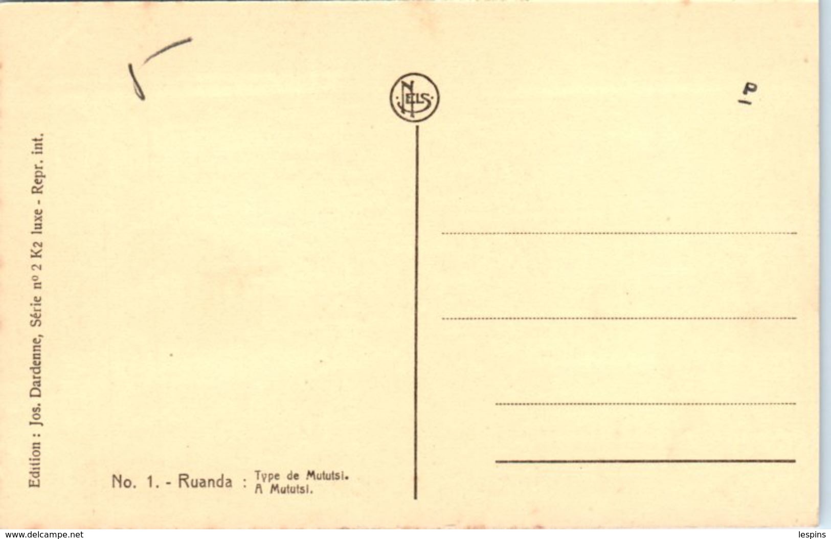 AFRIQUE -- RUANDA -- Type De Mututsi - Ruanda-Urundi