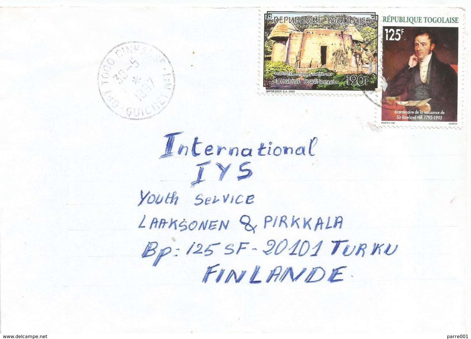 Togo 1987 Cinkasse Guichet 1 Rowland Hill Traditional House Cover - Togo (1960-...)