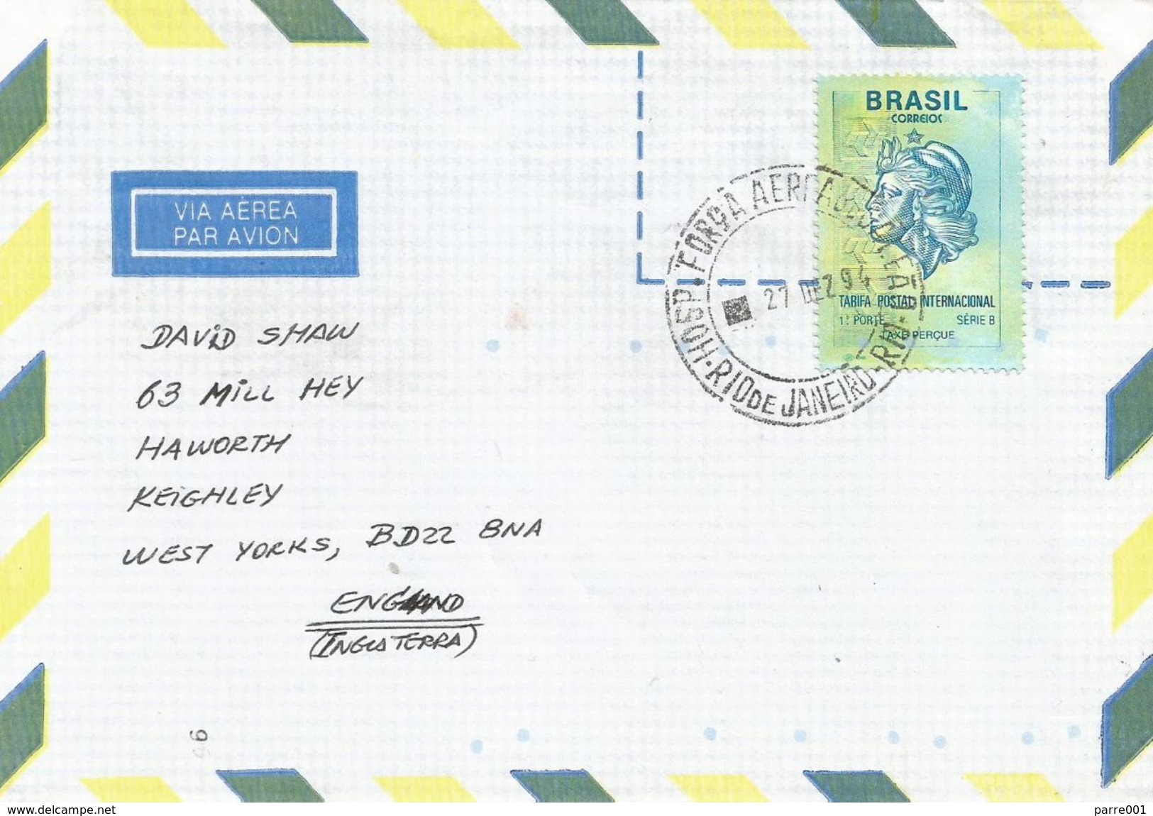 Brasil Brazil 1994 Rio Hospital Forra Allegory Cover - Brieven En Documenten