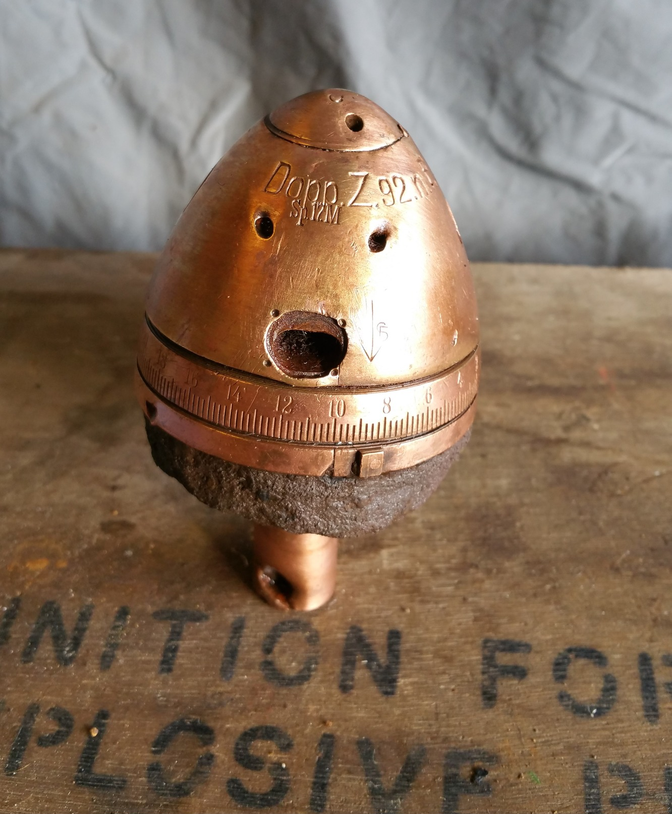 Fusée Obus / Shell Fuse / Allemand GERMAN WW1 14/18 _ Dopp.Z.92.n.F. Datée 1914 - 1914-18