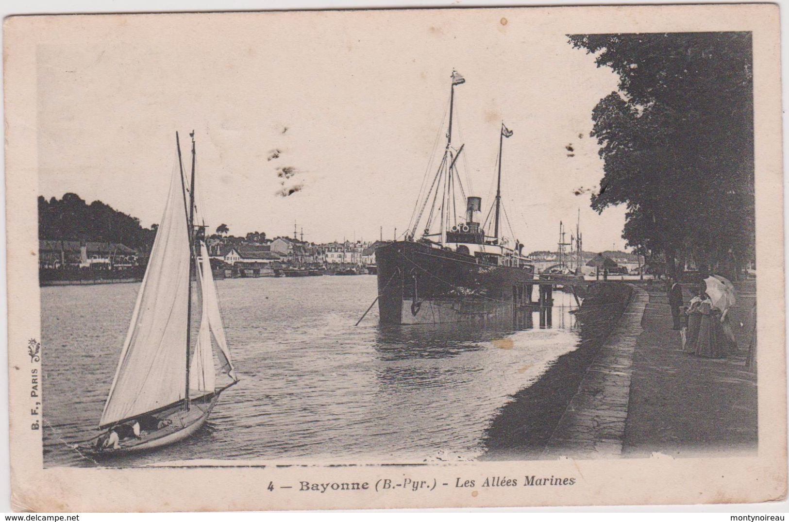 Pyrénées  Atlantique : Pays  Basque , BAYONNE : Les  Allées  Marines , Bateau - Bayonne