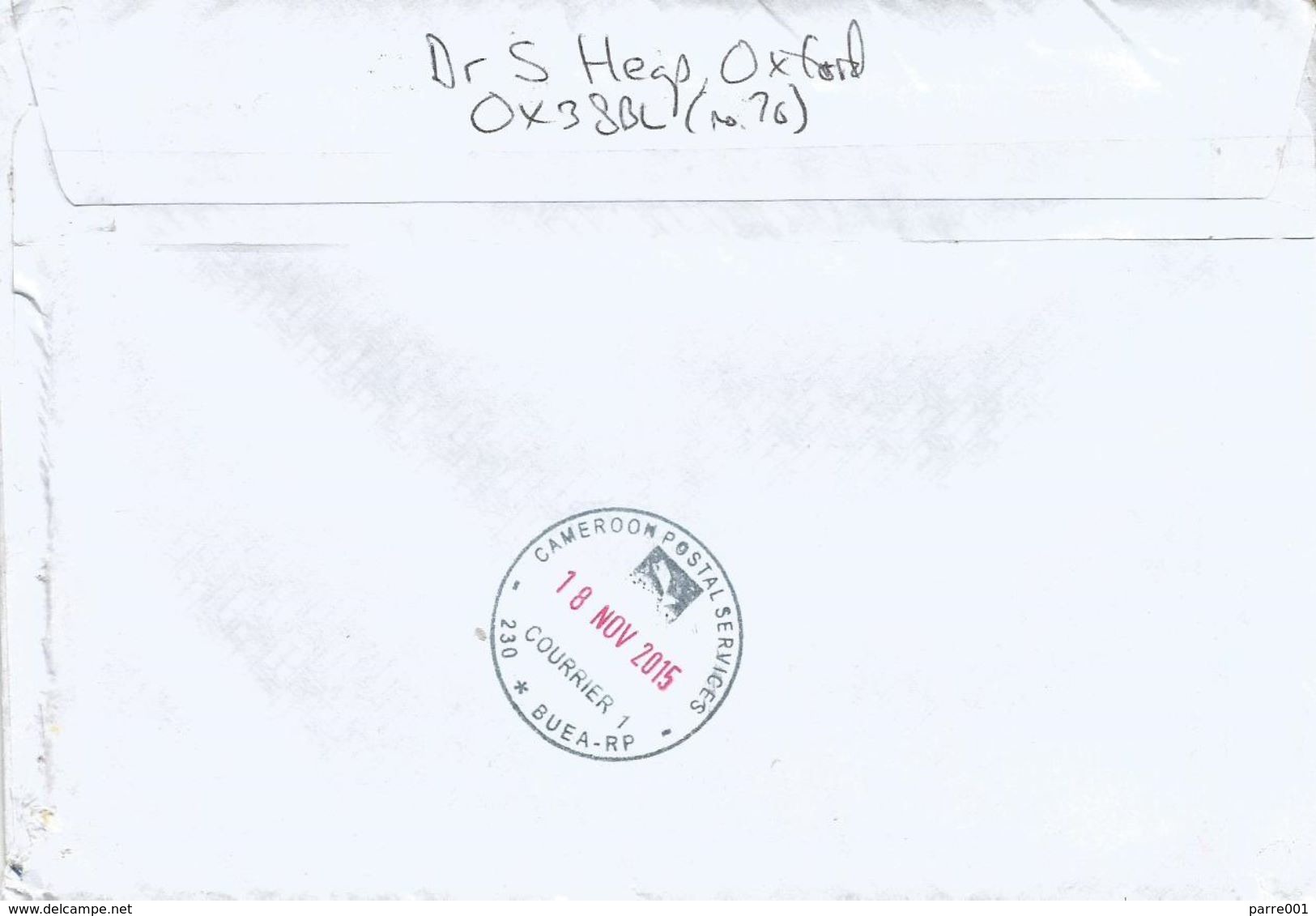 UK 2015 Oxford Rose Landscape Censored Cover To Cameroun - Lettres & Documents