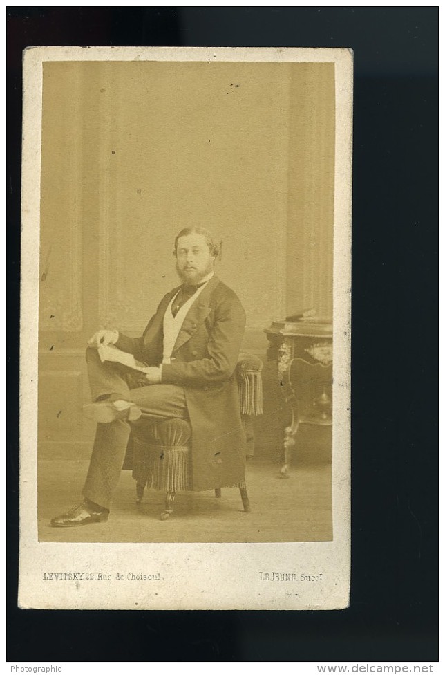 France Paris Prince De Galles Futur Edourd VII Ancienne Photo CDV Levitsky 1870 - Old (before 1900)