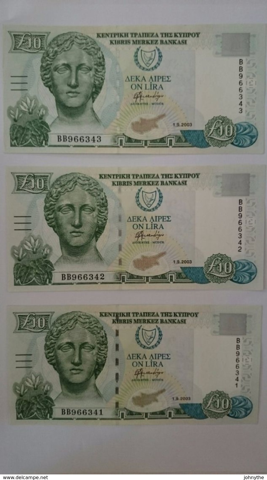 Cyprus 2003 10 Pounds UNC - Cyprus