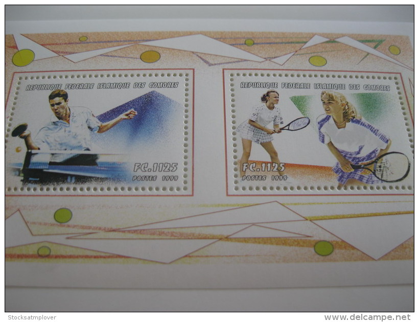 Comoros Comores-1999-SPORTS-tennis-BL.430 - Comores (1975-...)