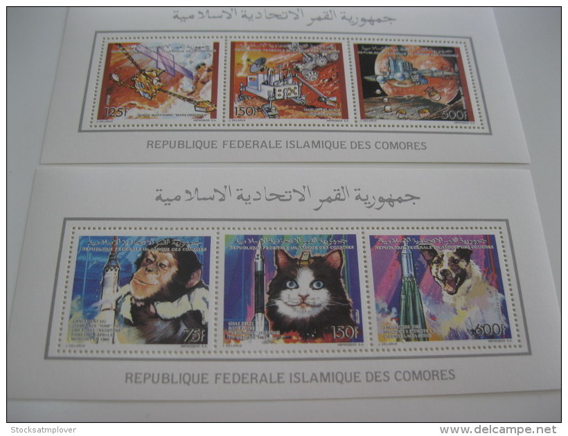 Comoros Comores-1992-fauna,space Animals Klb.-MI.989-994 - Comoros