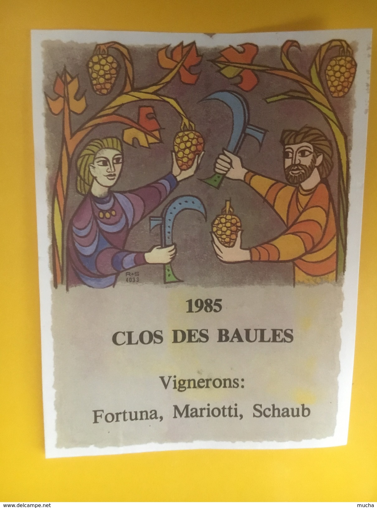 5235 -  Clos Des Baules 1985 Vignerons: Fortuna, Mariotti, Schaub Suisse - Autres & Non Classés