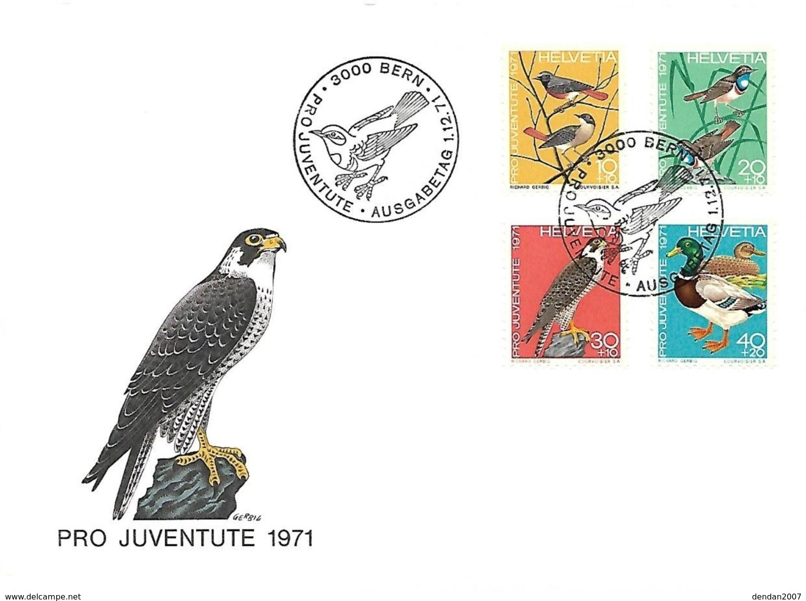 Switserland - 1971 - FDC Pro Juventute - - Grues Et Gruiformes