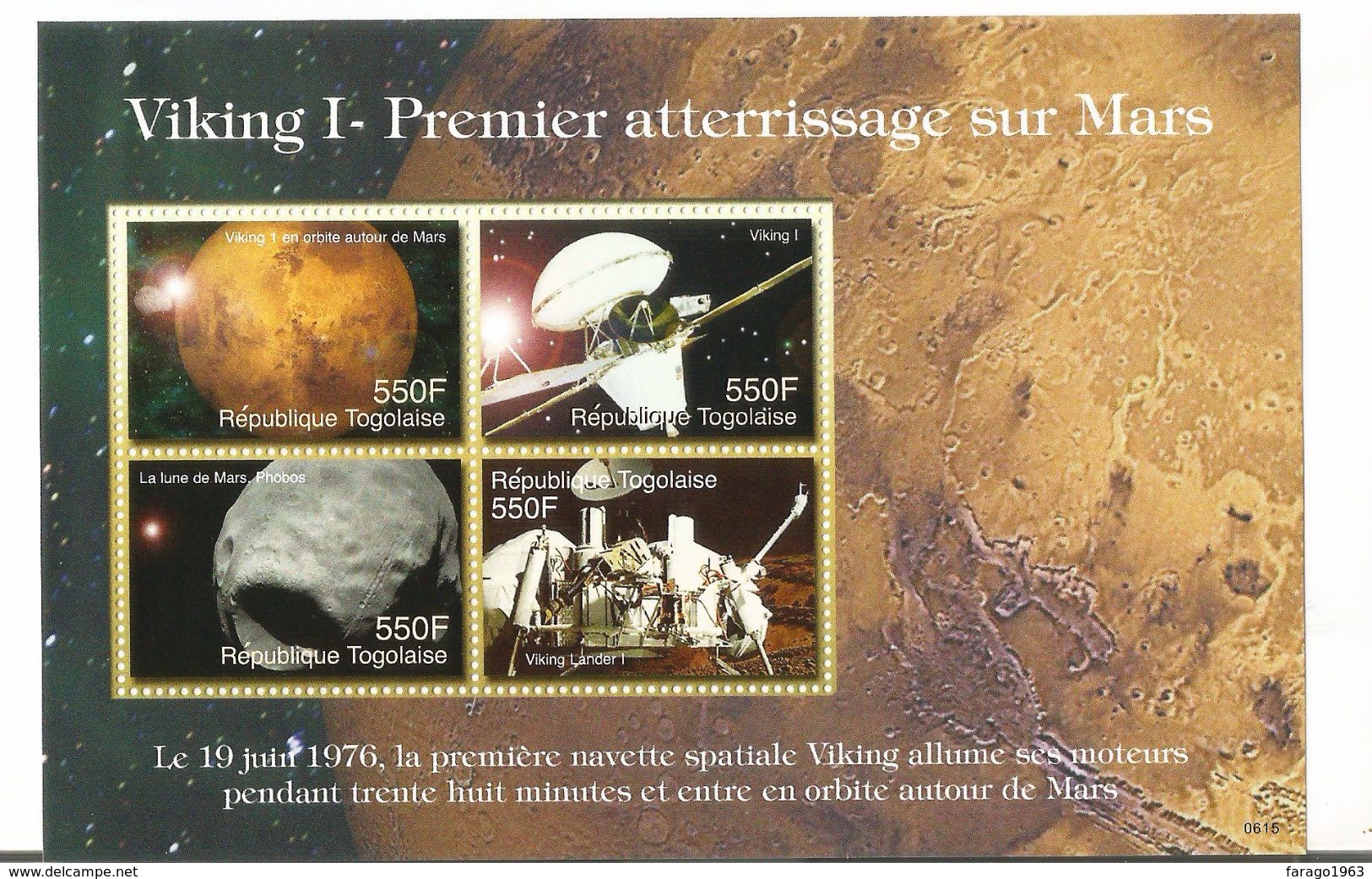 2006 Togo Togolaise Space Achievements Complete Set Of 4 + 4 Sheets MNH - Togo (1960-...)