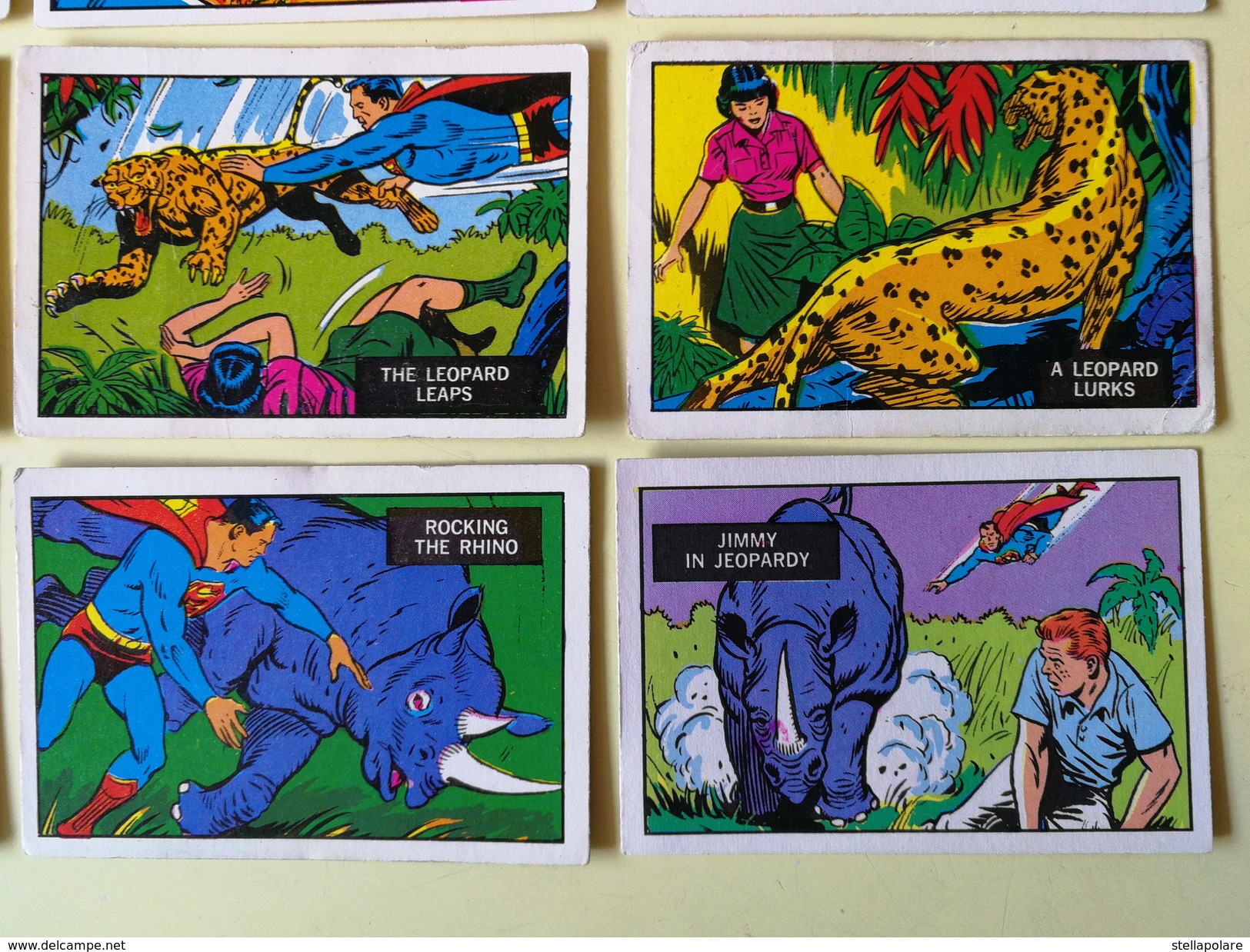 SUPERMAN IN THE JUNGLE 64 ORIGINAL A&BC TRADING CARDS 1966 UK - G -VG - EX - Other & Unclassified