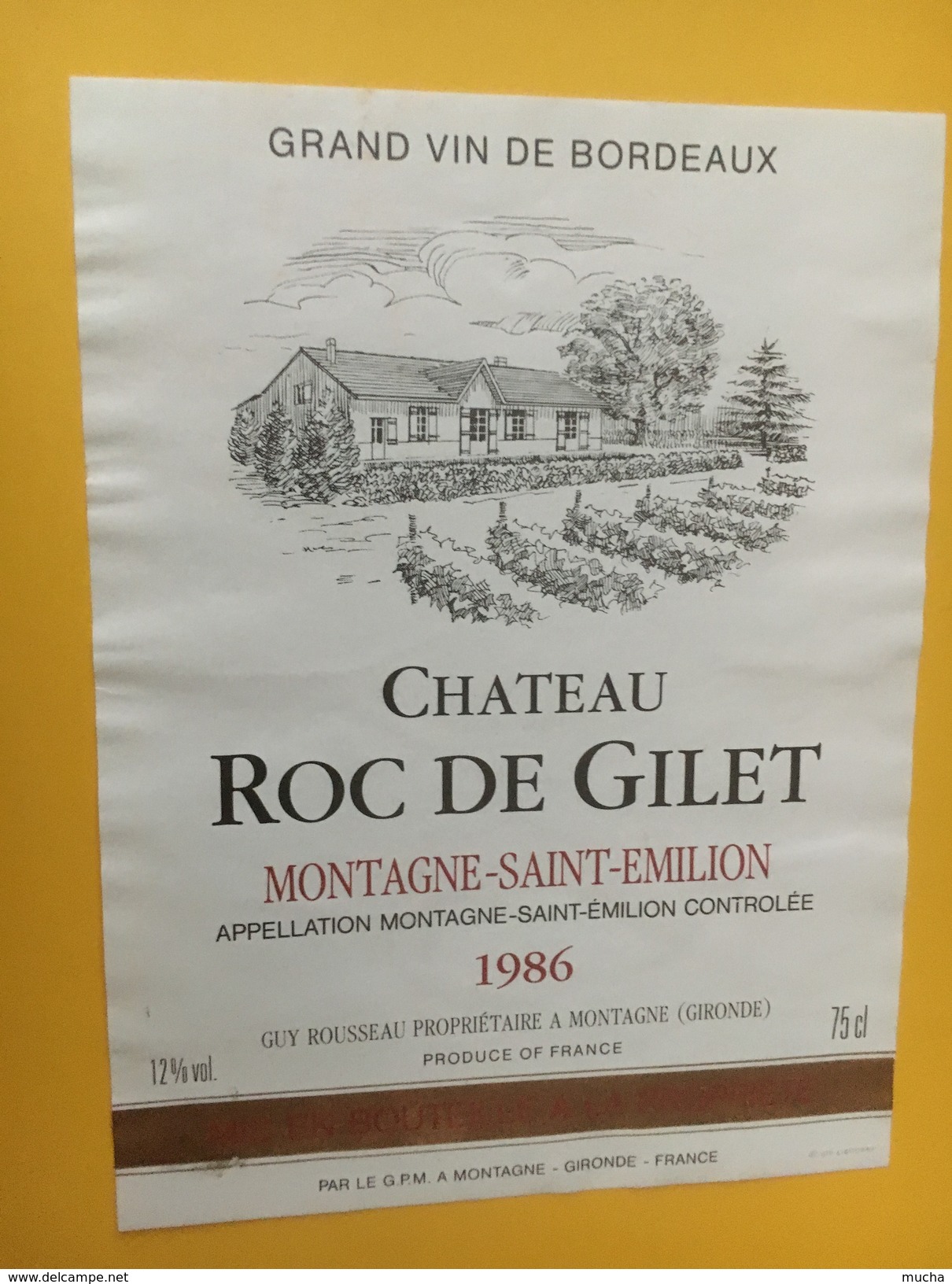 5249 -  Château Roc De Gilet 1986 Montagne Saint Emilion - Bordeaux