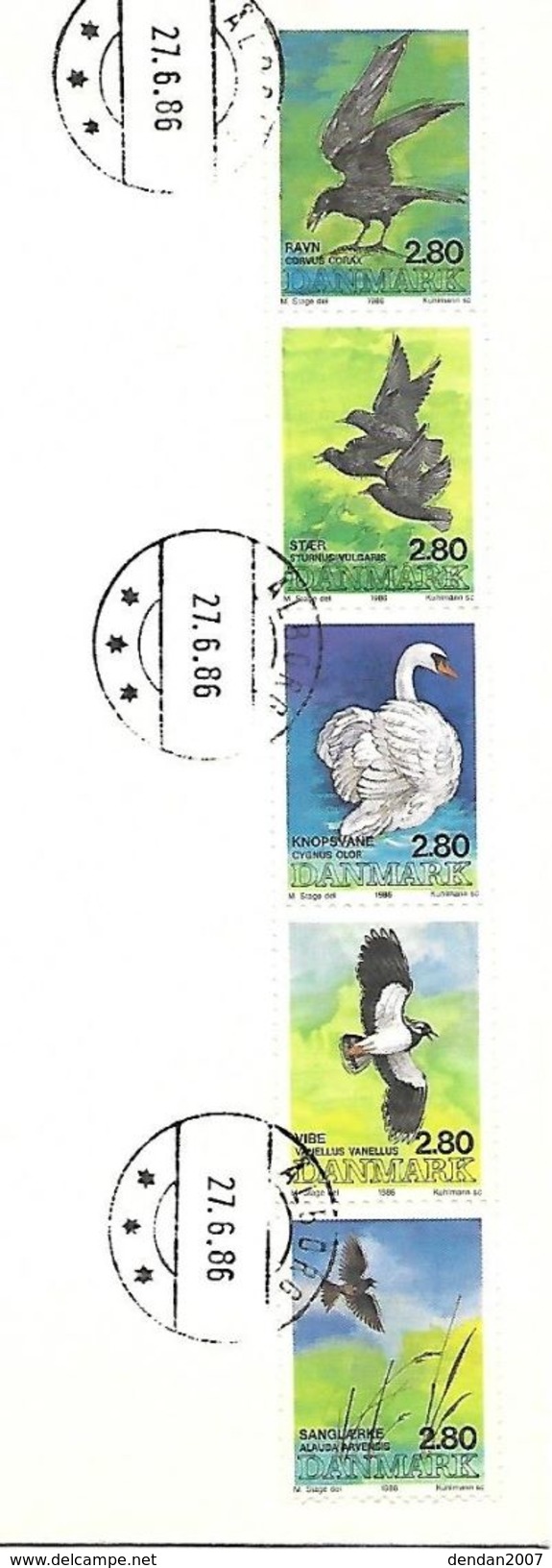 Demark 1986 - Serie Used Stamps On Envelop - Other & Unclassified