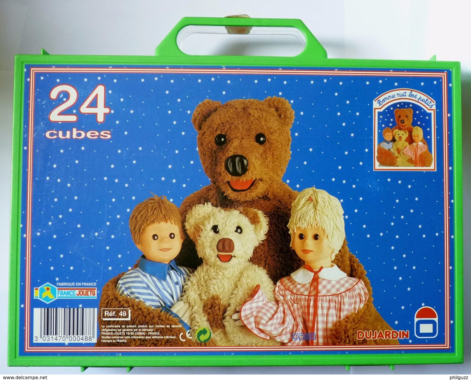 Puzzle BOITE DE 24 JEU DE CUBES FRANCE JOUETS DUJARDIN Réf 48 NOUNOURS ORTF - Bonne Nuit Les Petits - Puzzels