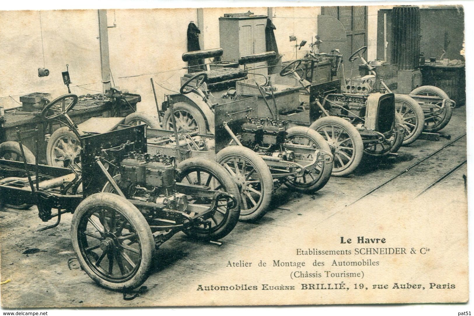 76 - Le Havre : Ets SCHNEIDER - Atelier De Montage Des Automobiles BRILLIE, 19 Rue Auber - PARIS - Unclassified