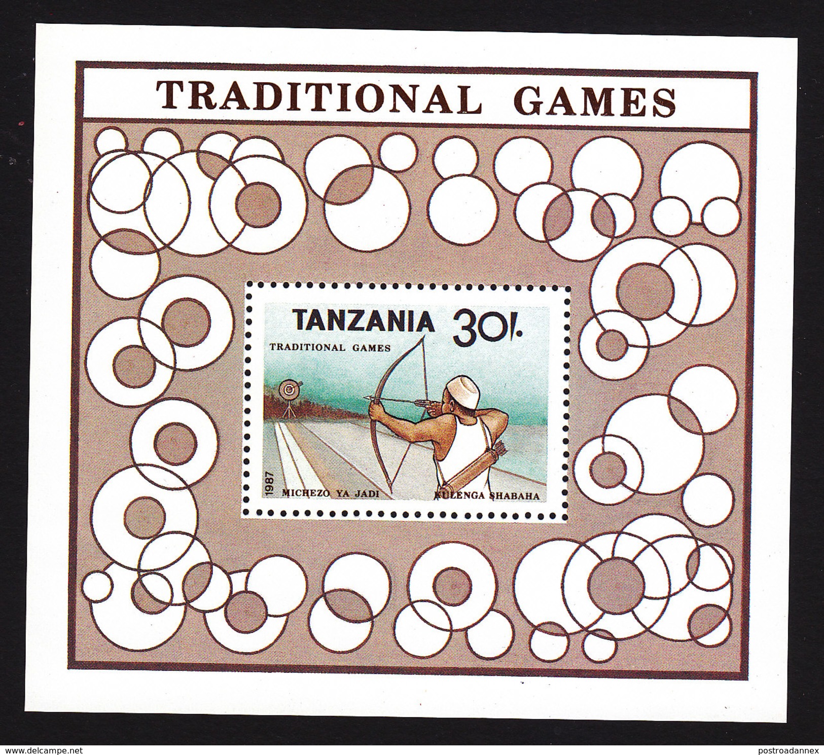 Tanzania, Scott #394, Mint Never Hinged, Traditional Games, Issued 1988 - Tanzanie (1964-...)