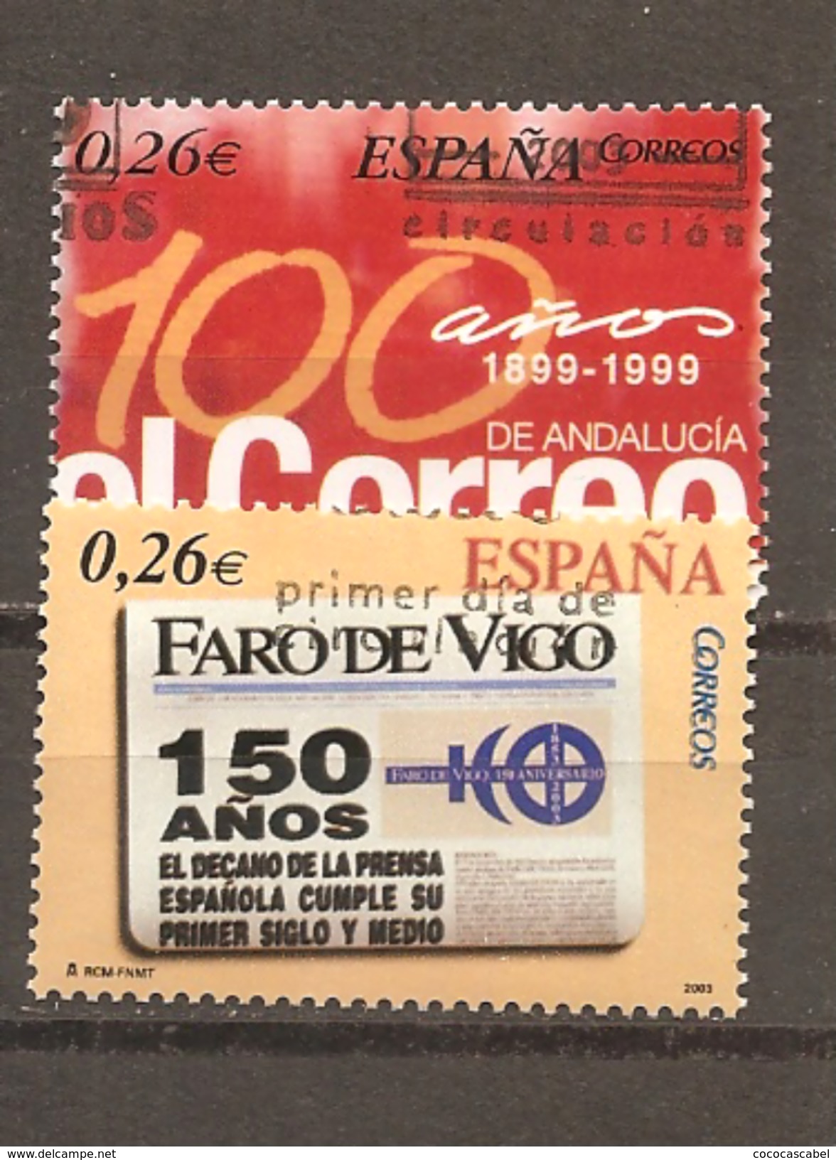 España/Spain-(usado) - Edifil  4027-28 - Yvert  3603, 3605 (o) - Usados