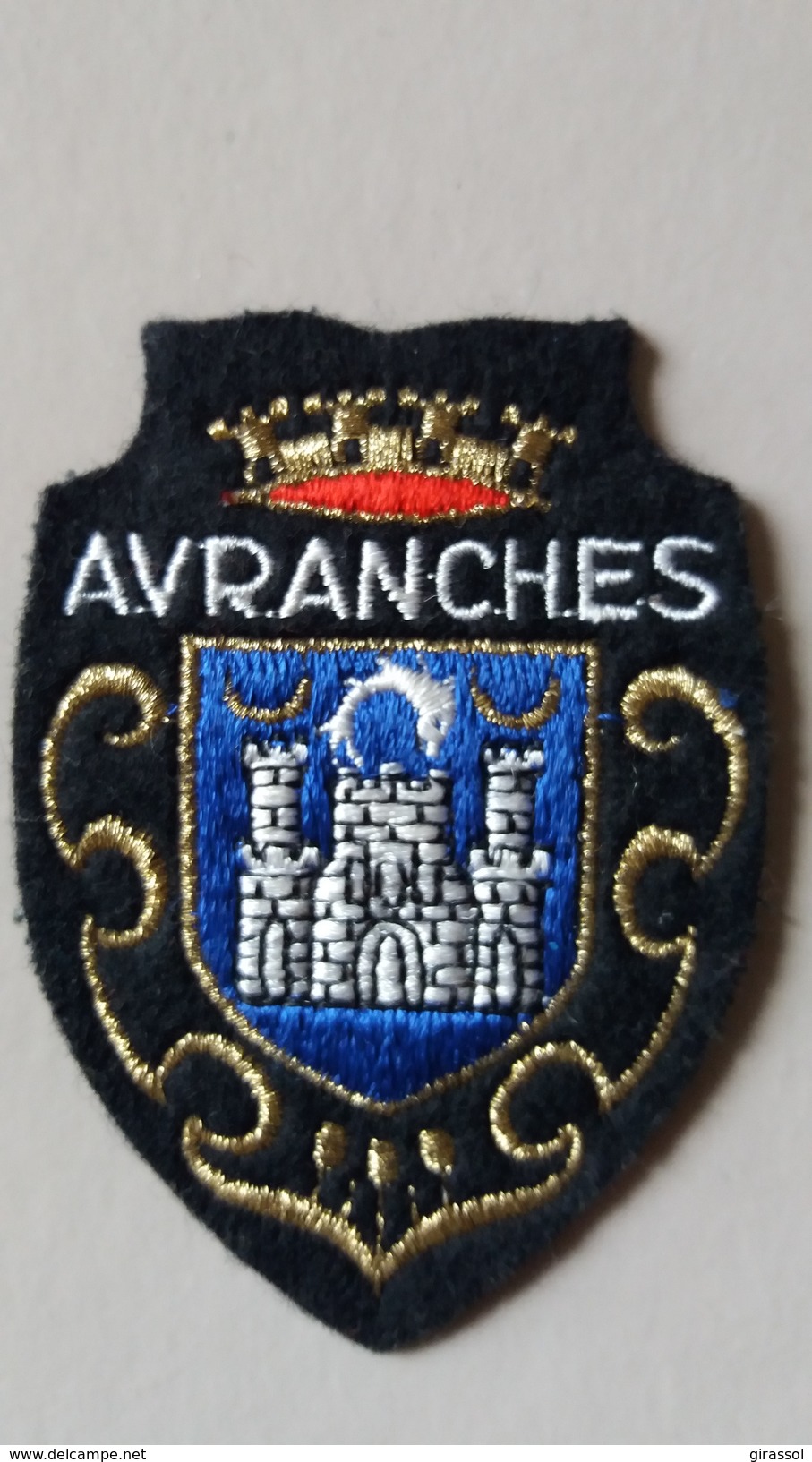 ECUSSON TISSU AVRANCHES MANCHE  ARMOIRIES BLASON VOIR AUTRES MODELES DANS MA BOUTIQUE ET CELLE ULTIMA31 - Patches