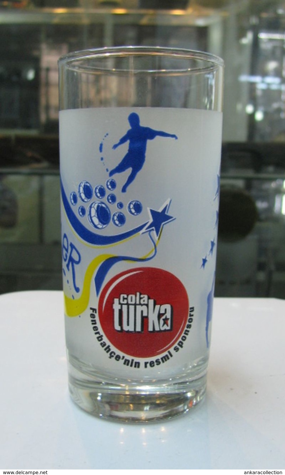 AC - COLA TURKA - FENERBAHCE SPORTS FOOTBALL SOCCER CLUB ALL TOGETHER FROSTED RARE GLASS FROM TURKEY - Other & Unclassified