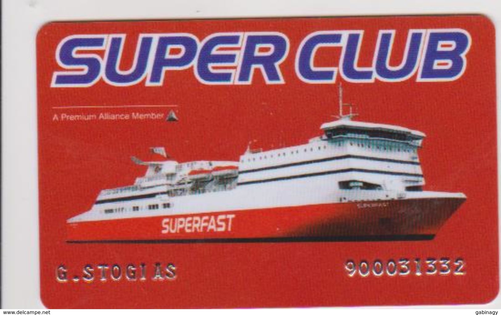 NO PHONECARD - GREECE - FERRY CARD - SUPER CLUB - Other & Unclassified