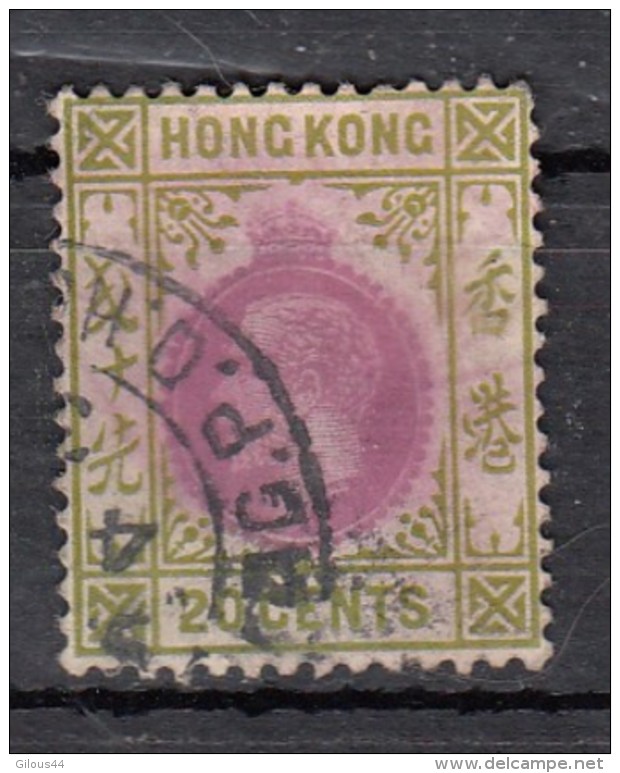 Hong Kong  Edouard VII  20c Vert Olive  YT N°96 - Unused Stamps