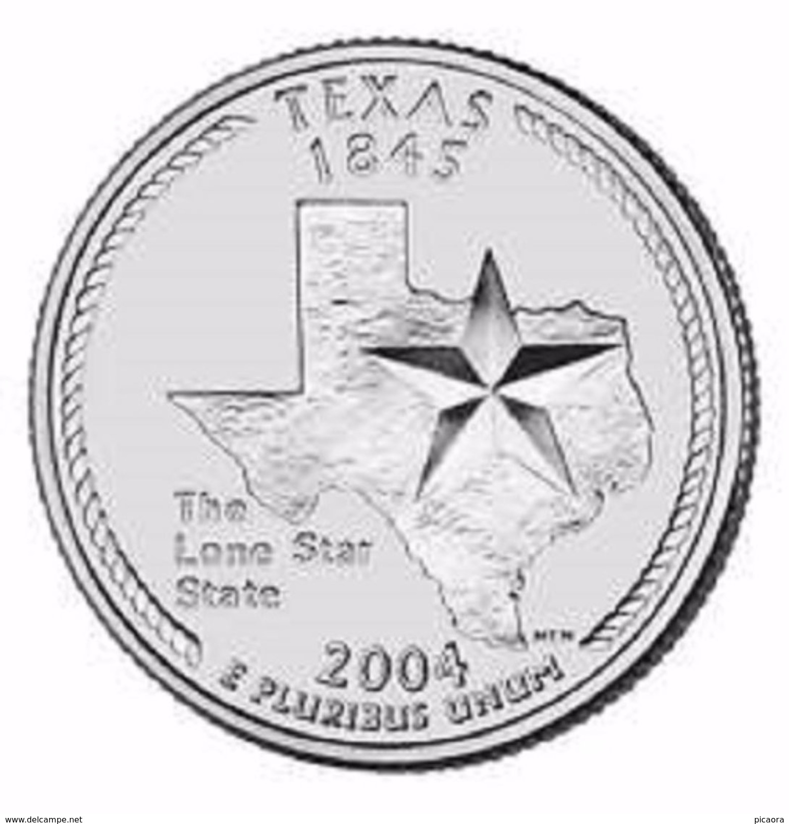 USA EEUU 25 CENTS. QUARTER DOLLAR  TEXAS 2004 P   UNC - PAS CIRCULÉE  - SC - 1999-2009: State Quarters