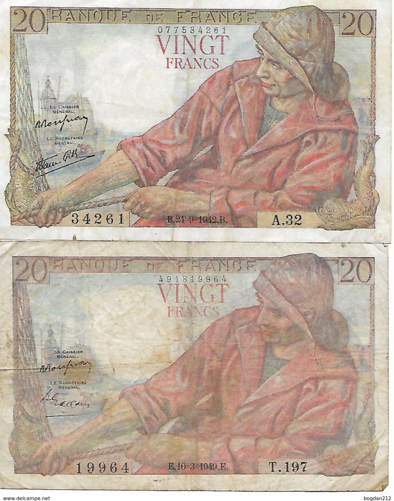 1939/1943 - 6 Banknoten, 5 Scan - Zonder Classificatie