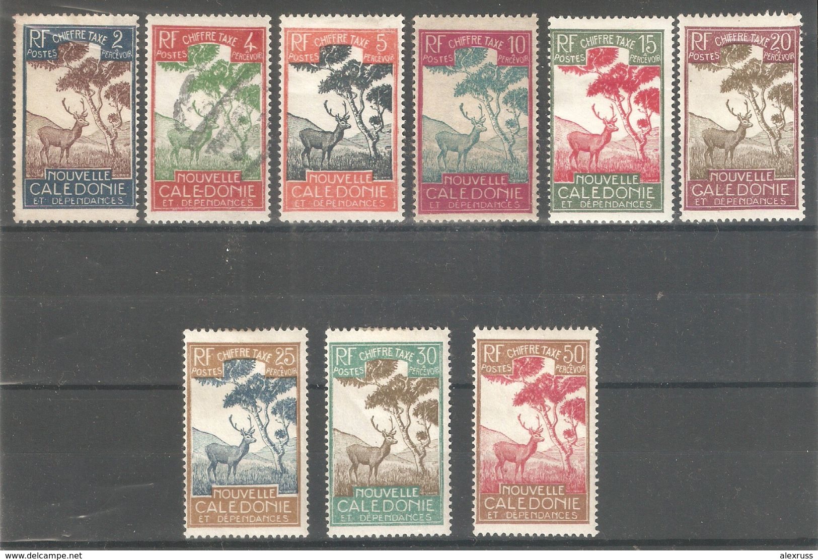 New Caledonia 1928,Postage Due,Sc J19-J27,Mint Hinged*/ 1 (0) (SL-1) - Strafport